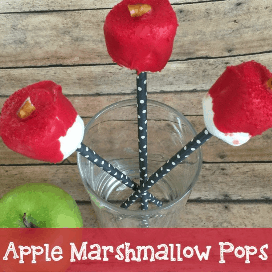 Back to School Apple Marshmallow Pops