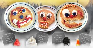 scary face pancakes