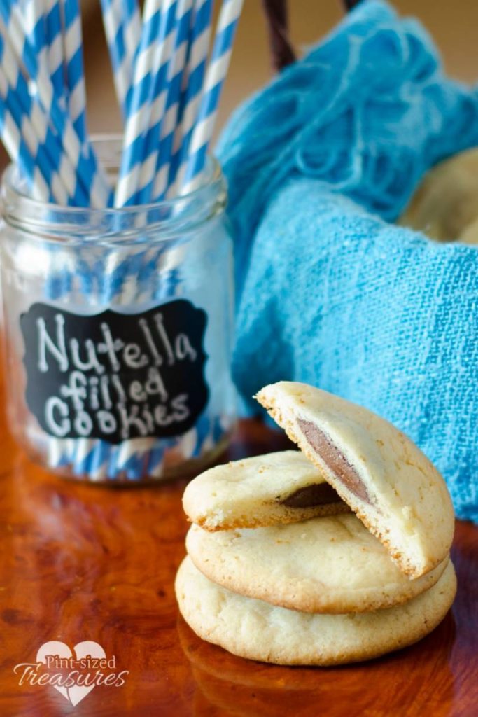 Nutella-Stuffed Cake Mix Cookies