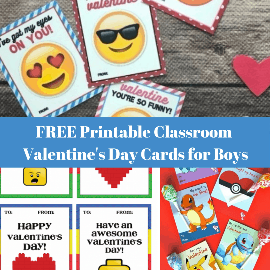 FREE Printable Classroom Valentine's Day Cards for Boys | SwagGrabber