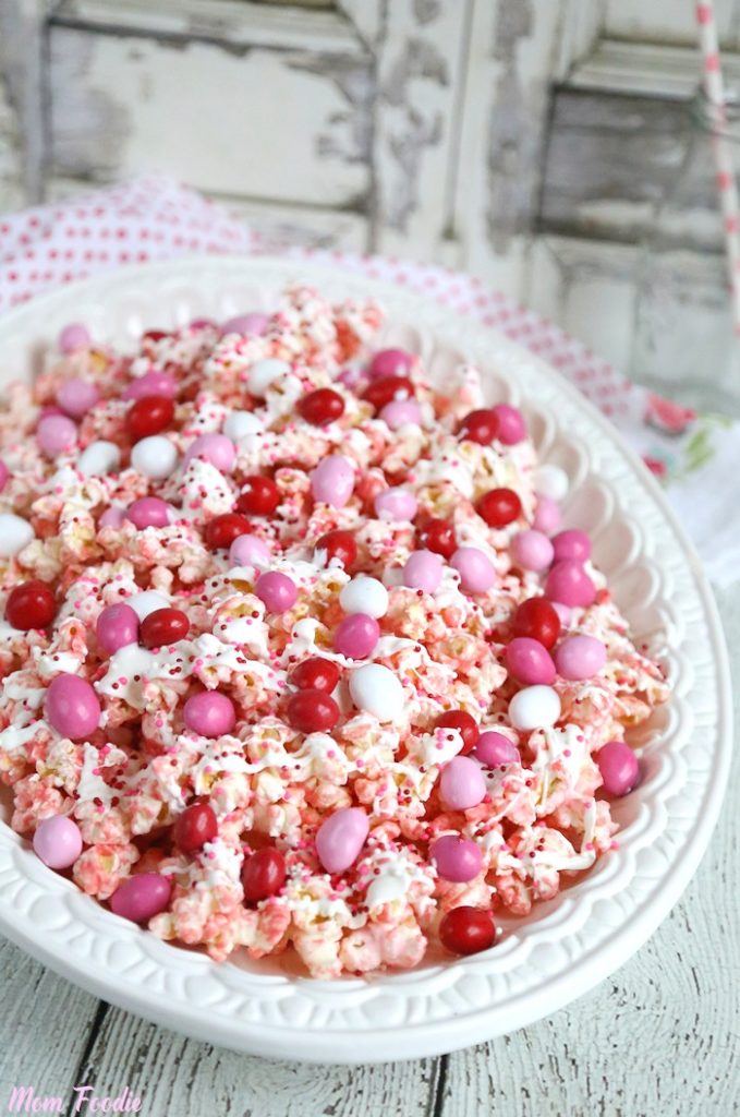Pink Chocolate Covered Popcorn
