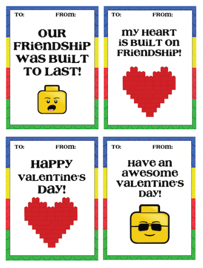 FREE Printable Classroom Valentine&#039;s Day Cards for Boys