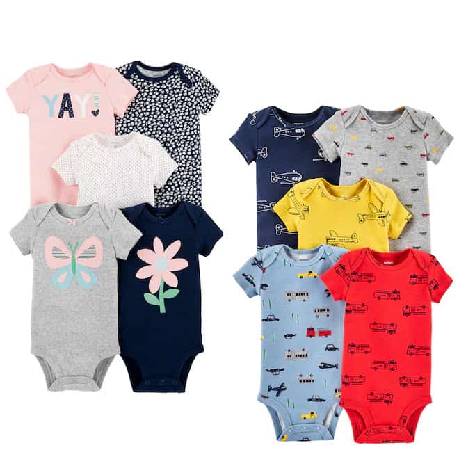 Carter's Child of Mine Short Sleeve Bodysuits, 3pk (Baby Boys)