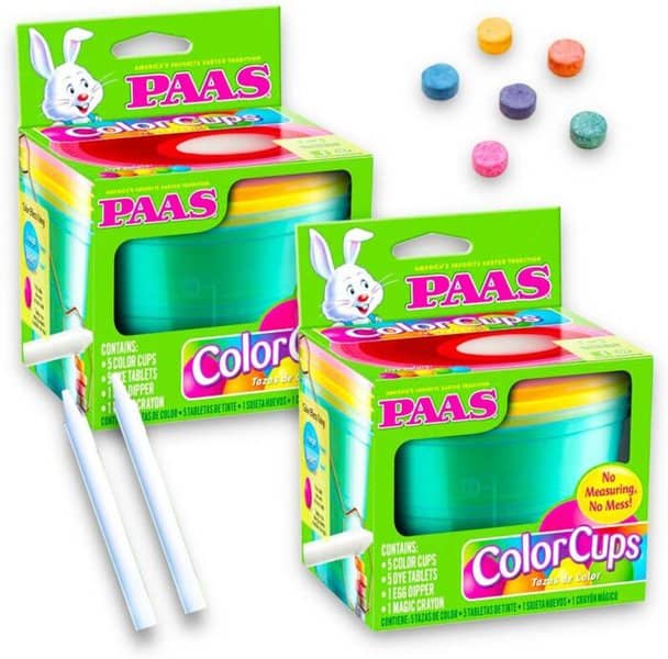 paas easter egg color cups