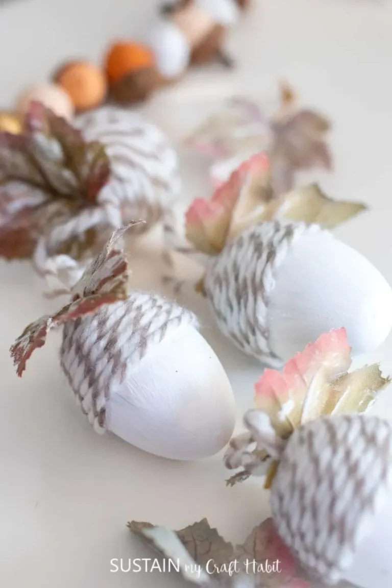 upcycled plastic egg acorn ornament craft
