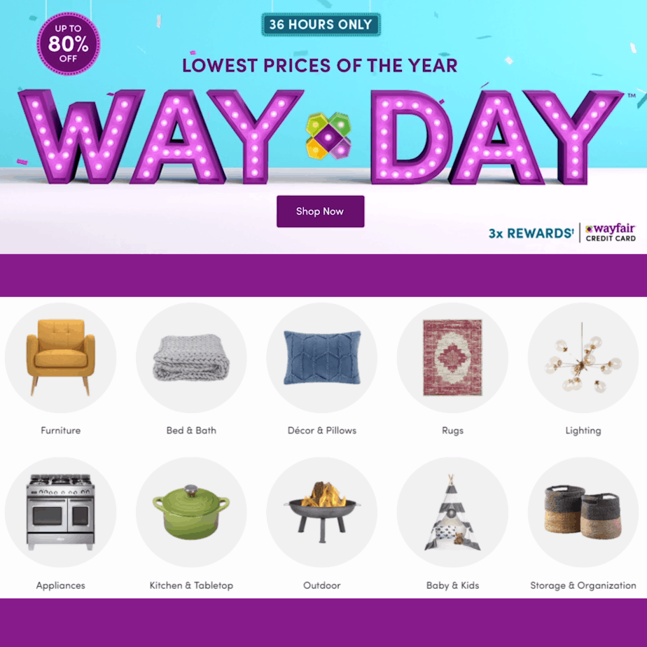 It's WAY DAY Free Shipping and Awesome Deals on Everything at Wayfair