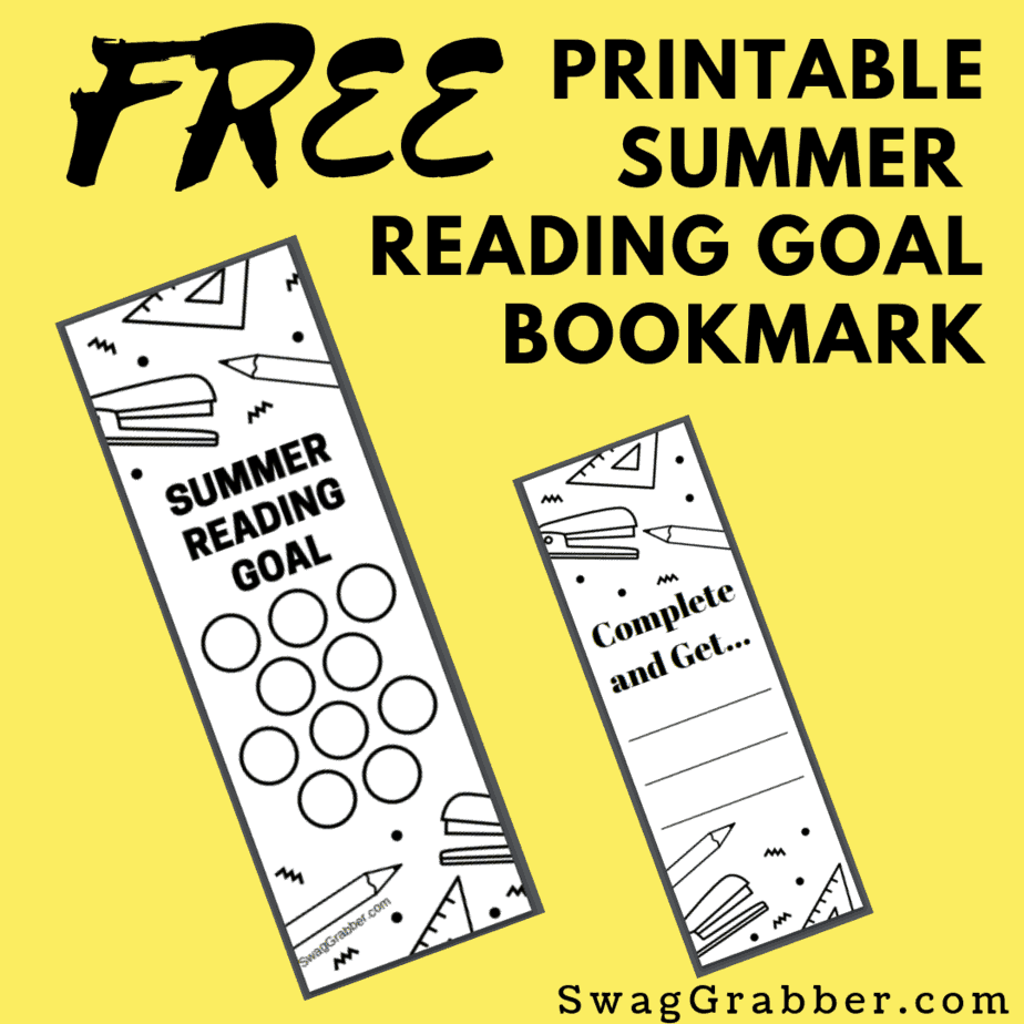 Free Printable Summer Reading Goal Bookmark Swaggrabber