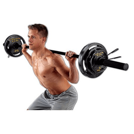 gold's gym 50 lb olympic plate set