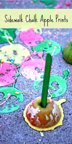 erupting apple sidewalk chalk paint recipe