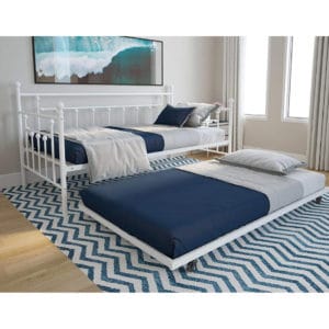 Manila Twin Metal Daybed Frame and Twin Size Trundle