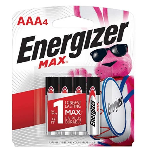 Energizer Max Alkaline AAA Batteries 4 Count