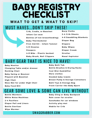 Free Printable Check List for the essentials to buy for a first