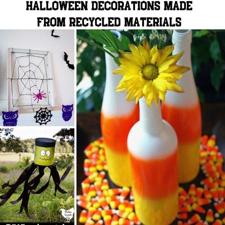 Halloween Decorations Made from Recycled Materials