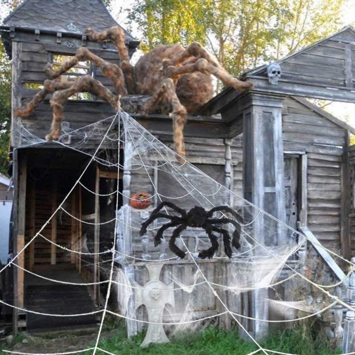 Giant Halloween Outdoor Spider Web with Big Spider Now 7.50 Get TWO
