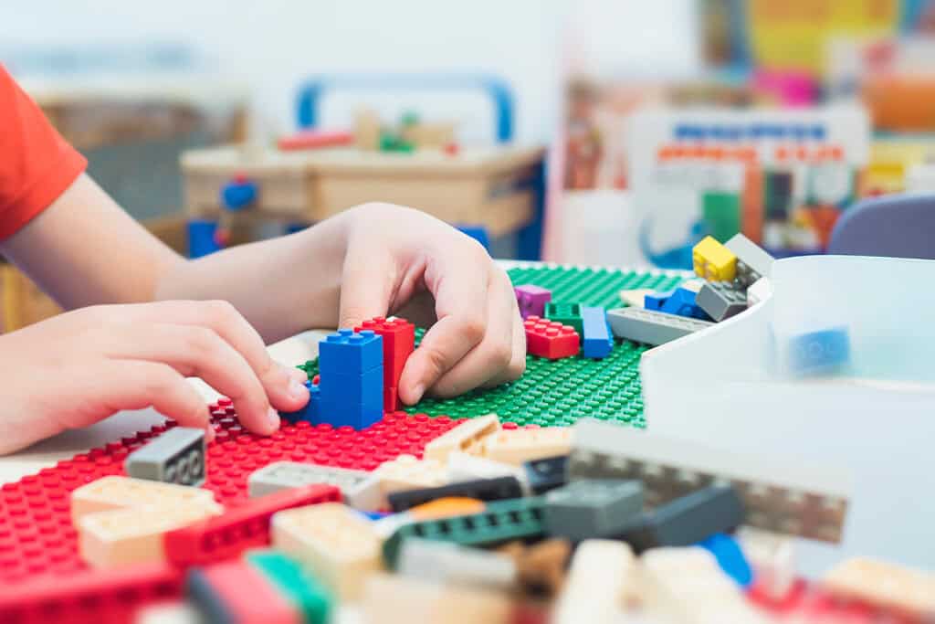 kids playing with legos