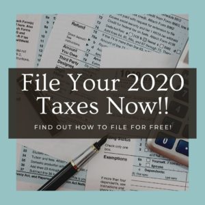 File Your 2020 Taxes Now