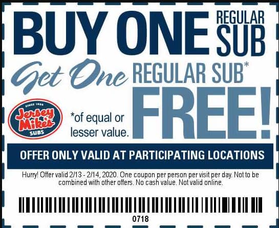Jersey Mikes Printable Coupon