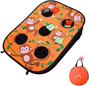 himal collapsible portable 5 holes cornhole game