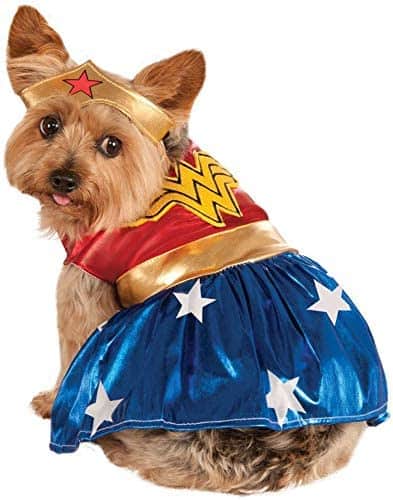 dc comics pet costume large wonder woman