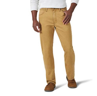 wrangler men's straight fit twill pant