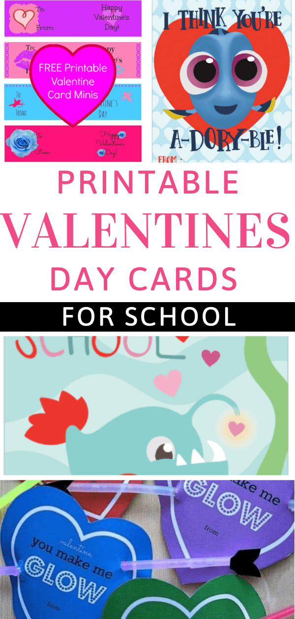 FREE Printable,Valentine’s Day Cards for School