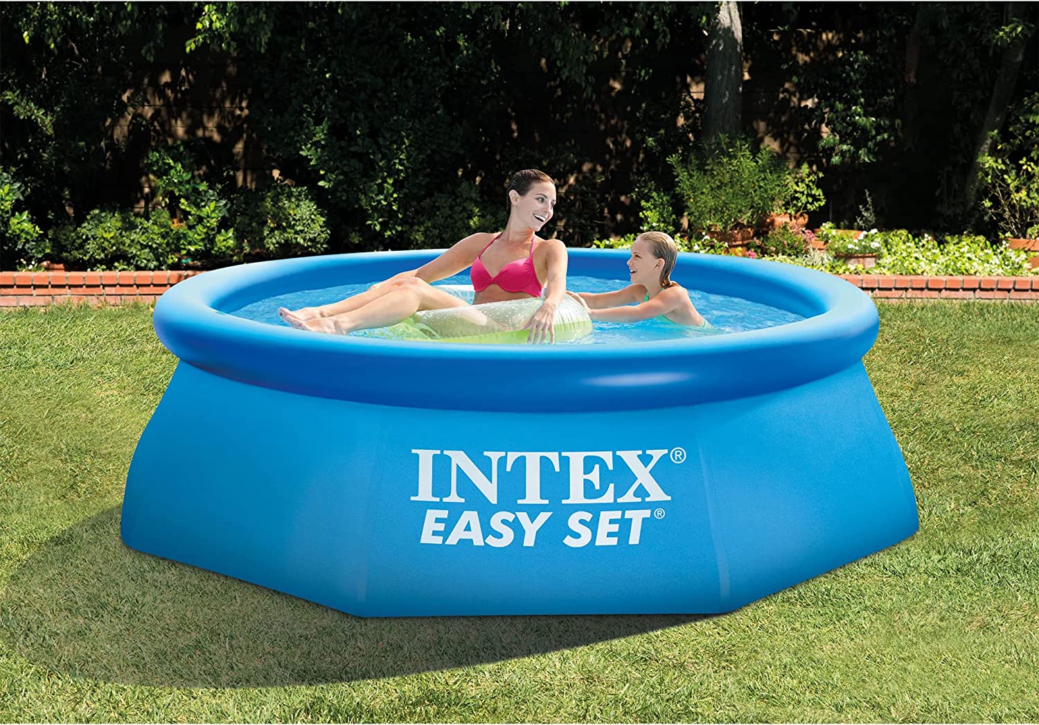 intex 28110eh 8 foot x 30 inch easy setup inflatable portable above ground round family swimming pool