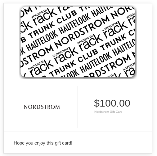 nordstrom 100 gift card