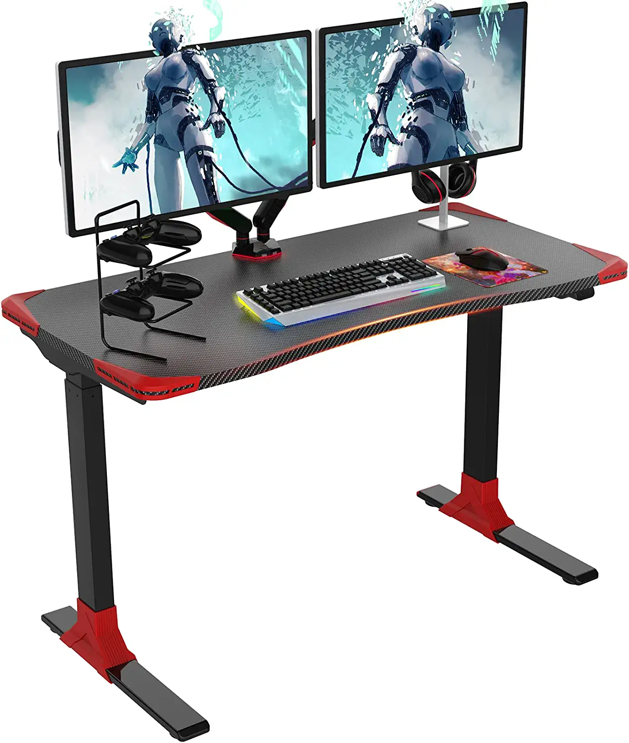 flexispot gaming desk electric standing desk adjustable gaming computer desk gaming table 48