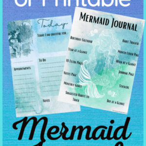 free mermaid journal, printable mermaid journal, digital mermaid journal, mermaid activity book, free journal for kids, mermaid printables, kids journal PDF, free summer activities, printable kids planner, mermaid themed notebook