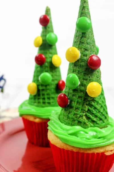 christmas tree cupcakes