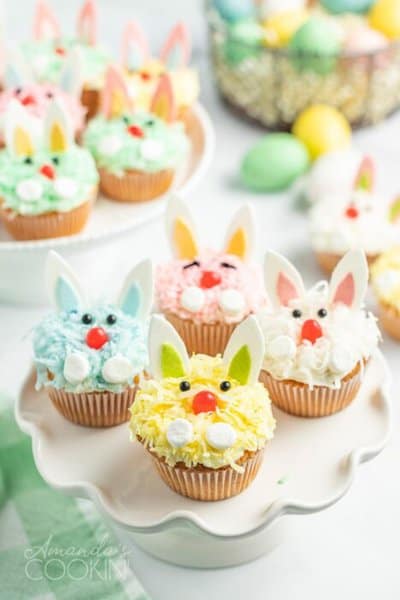 easter bunny cupcakes