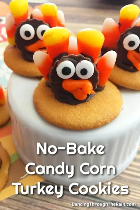 no bake candy corn turkey cookies