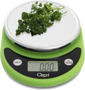 ozeri pronto digital multifunction kitchen and food scale, compact, lime green
