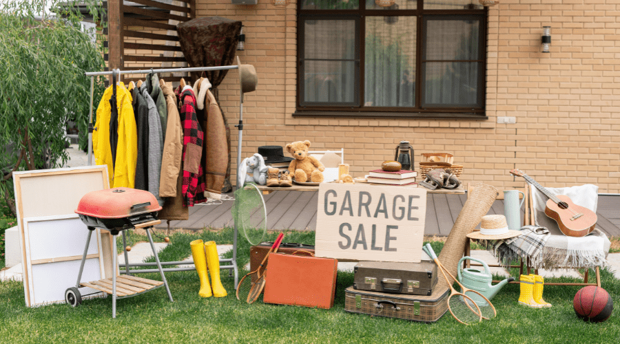 toys at a garage sale