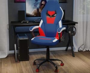 adjustable red & blue designer gaming chair