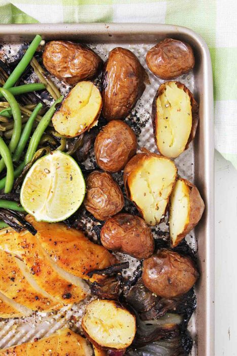sheet pan chicken with roasted potatoes