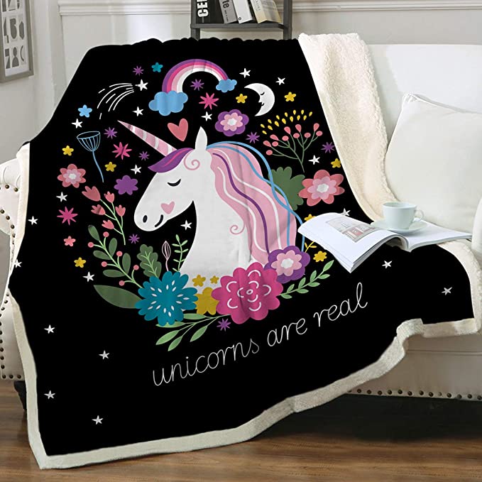 plush unicorn blanket