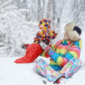 playing in snow