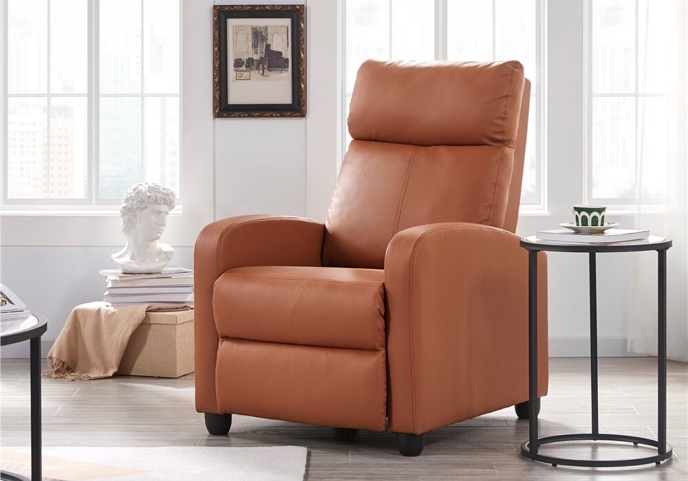 easyfashion faux leather recliner