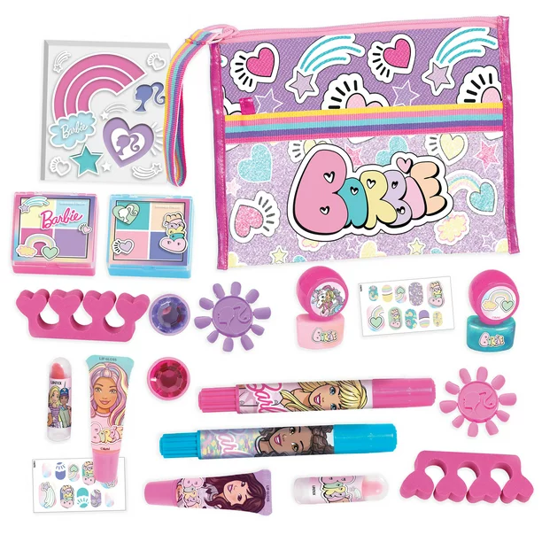 just play barbie deluxe 20 piece play make up set