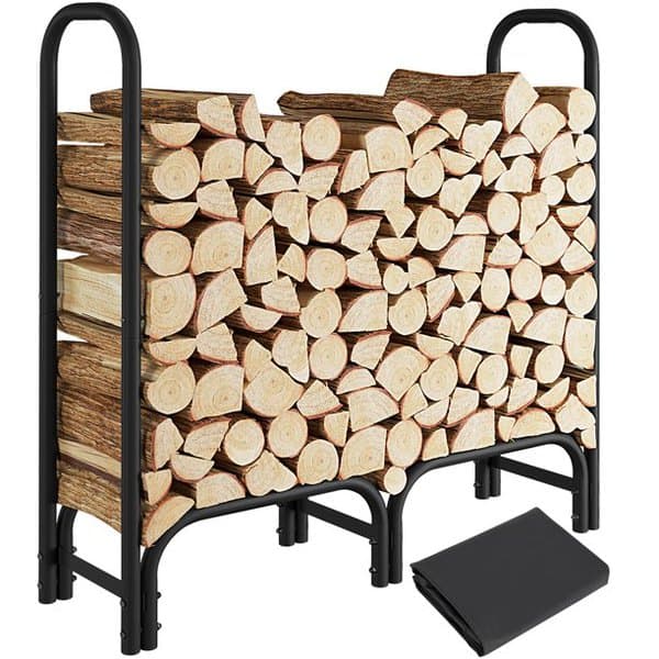 metal firewood log rack