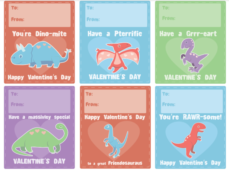 dinosaur valentine day card