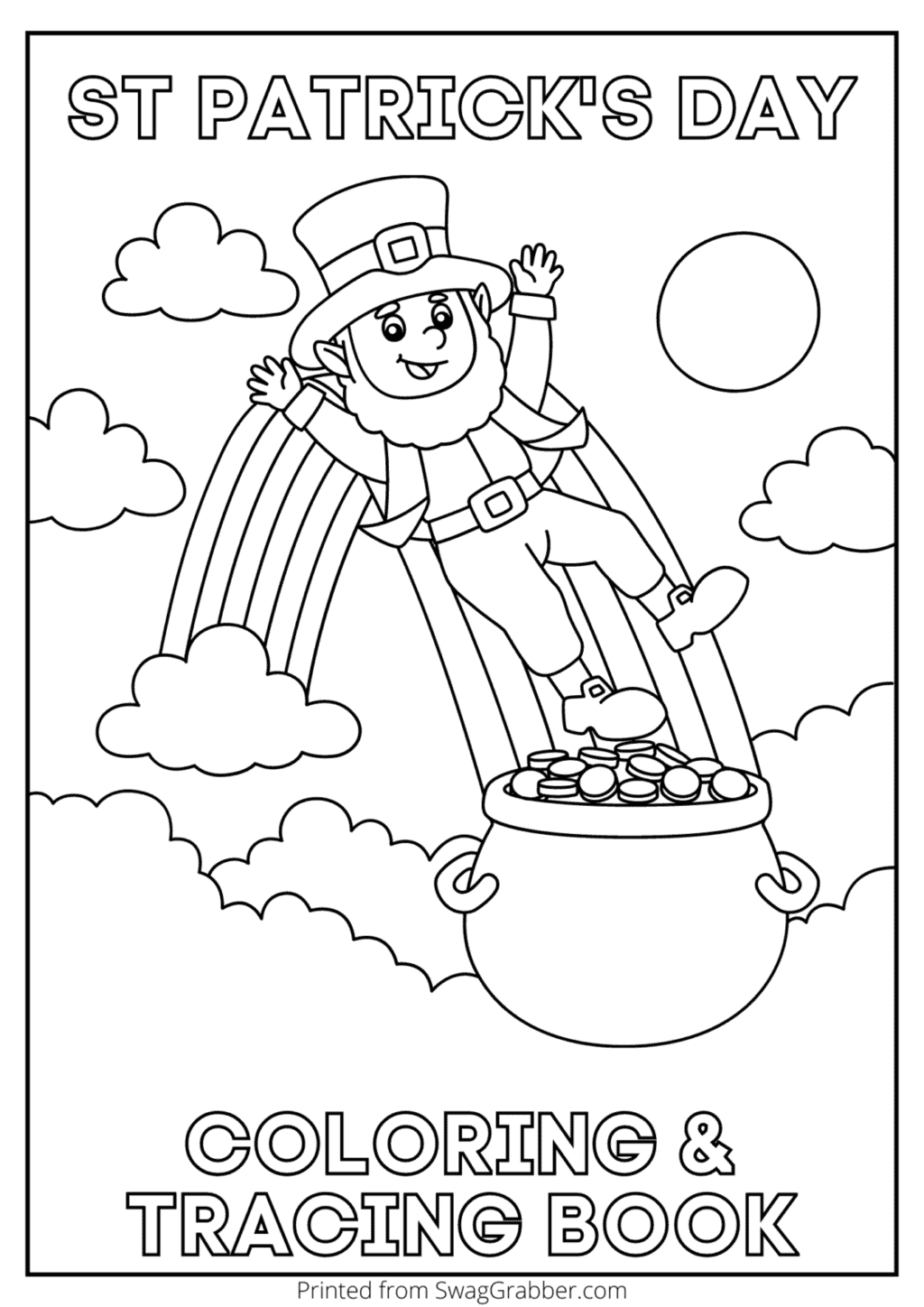 Free St. Patrick's Day Printable Coloring and Tracing Activity Book ...