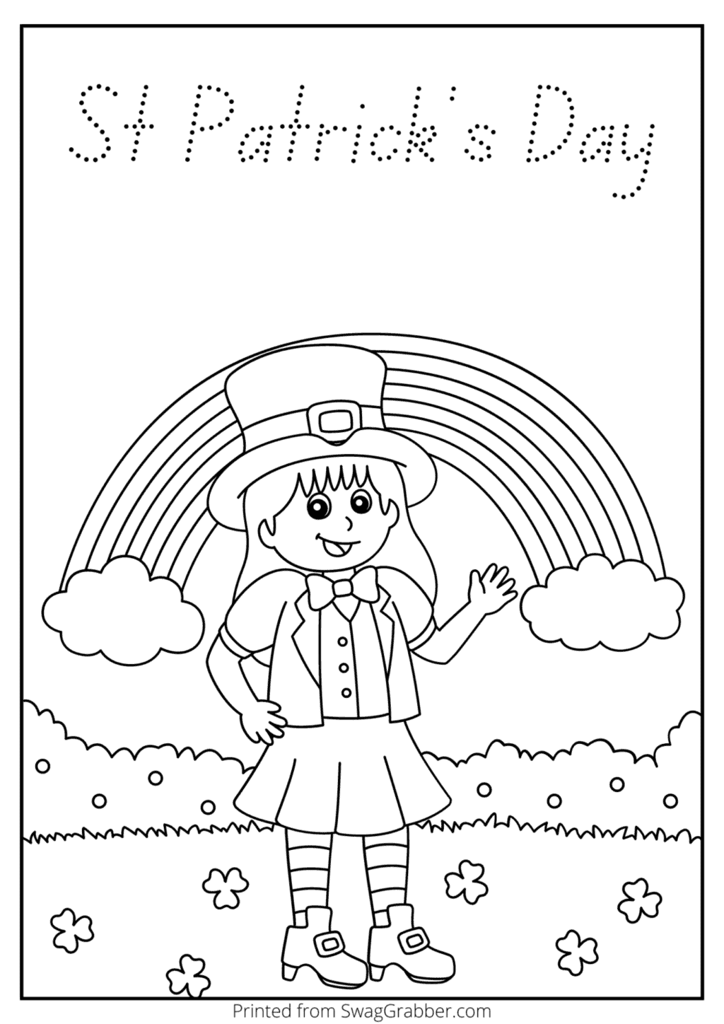 Free St. Patrick's Day Printable Coloring and Tracing Activity Book ...