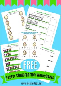 free easter worksheets for kindergarten