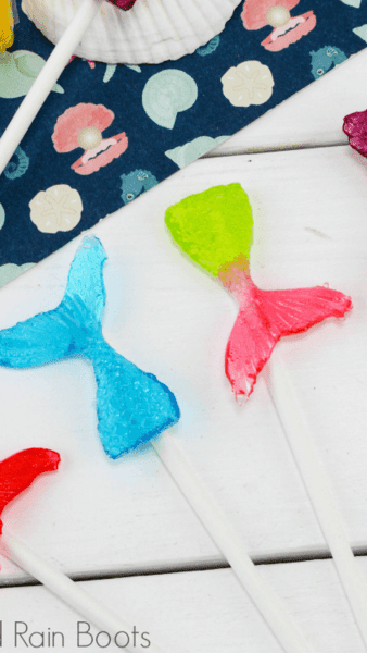 mermaid tail suckers with jolly ranchers