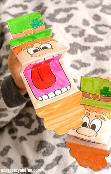 printable leprechaun puppet