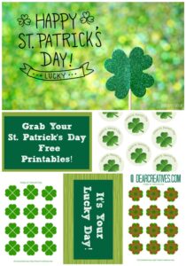 st patrick’s day cupcake toppers free printables