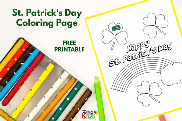 st patrick’s day printable coloring sheet