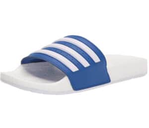 adidas slide blue and white